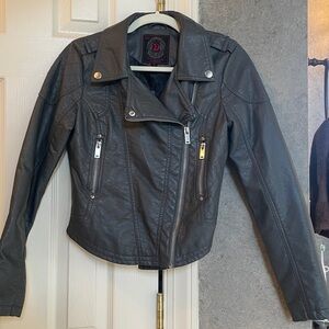 Dollhouse Zippered Jacket Faux Leather Size Small